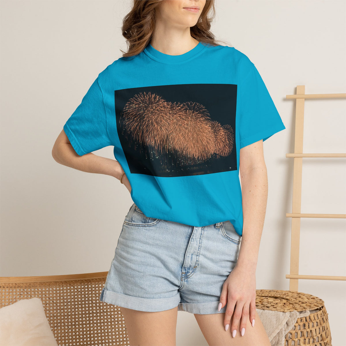 花火 ベスビアス Tシャツ — 長岡 2026 夜空写真シャツ