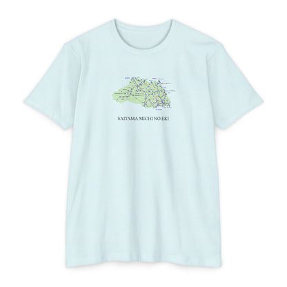 埼玉県 道の駅・道路地図Tシャツ — SAITAMA MICHI NO EKI MAP
