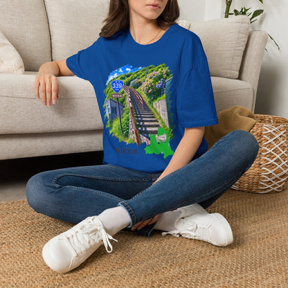 国道３３９号線　階段国道Tシャツ　 — 青森　道の駅４ヵ所ルートマップ