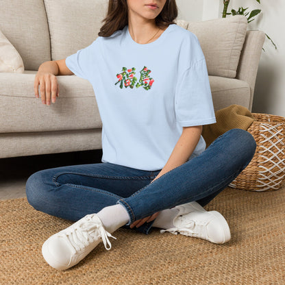 福島 桃 Tシャツ｜福島県・桃畑・毛筆漢字デザイン