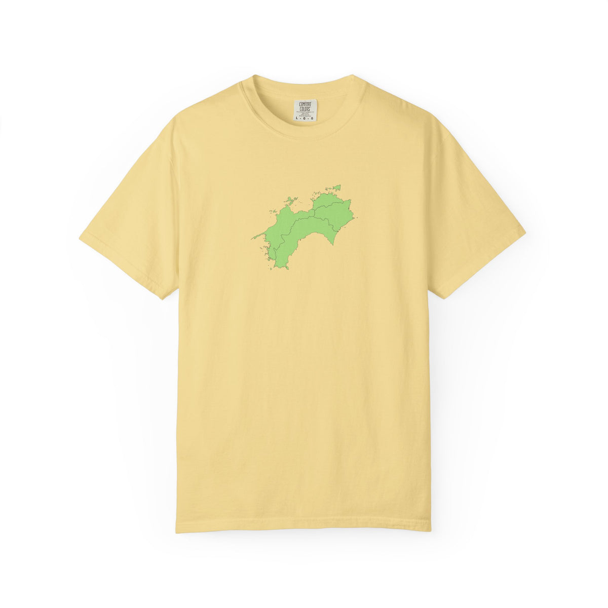 Shikoku Map T-Shirt | Japan Island & Coastal Map Design | Unisex Cotton Tee