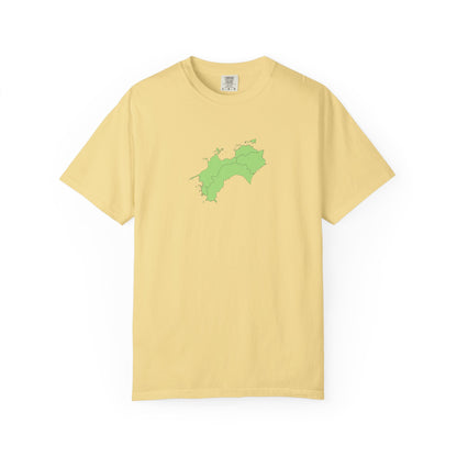 Shikoku Map T-Shirt | Japan Island & Coastal Map Design | Unisex Cotton Tee