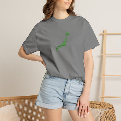 日本列島マップ Tシャツ｜主要都市入り｜Japan Map｜ユニセックス コットンTシャツ