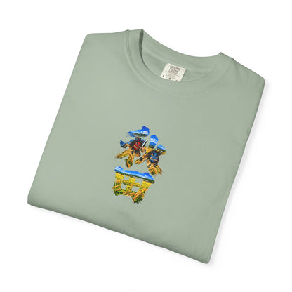 秋田　なまはげ　と　稲穂　毛筆Tシャツ｜男鹿半島・田んぼ風景デザイン