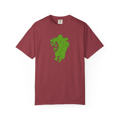 九州地方 地図デザイン Tシャツ｜ユニセックス コットンTシャツ