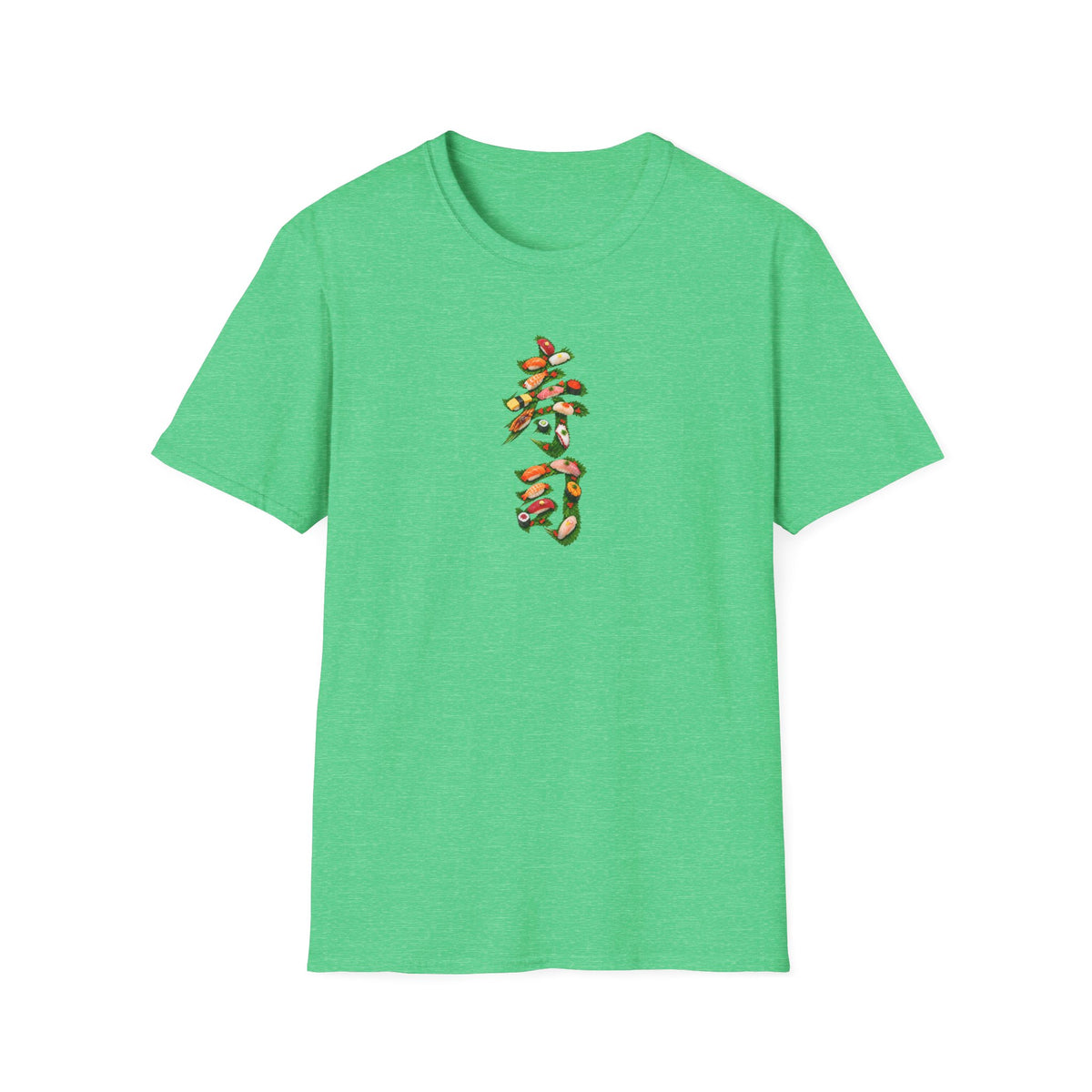 寿司 Tシャツ｜大葉と寿司で描いた漢字デザイン