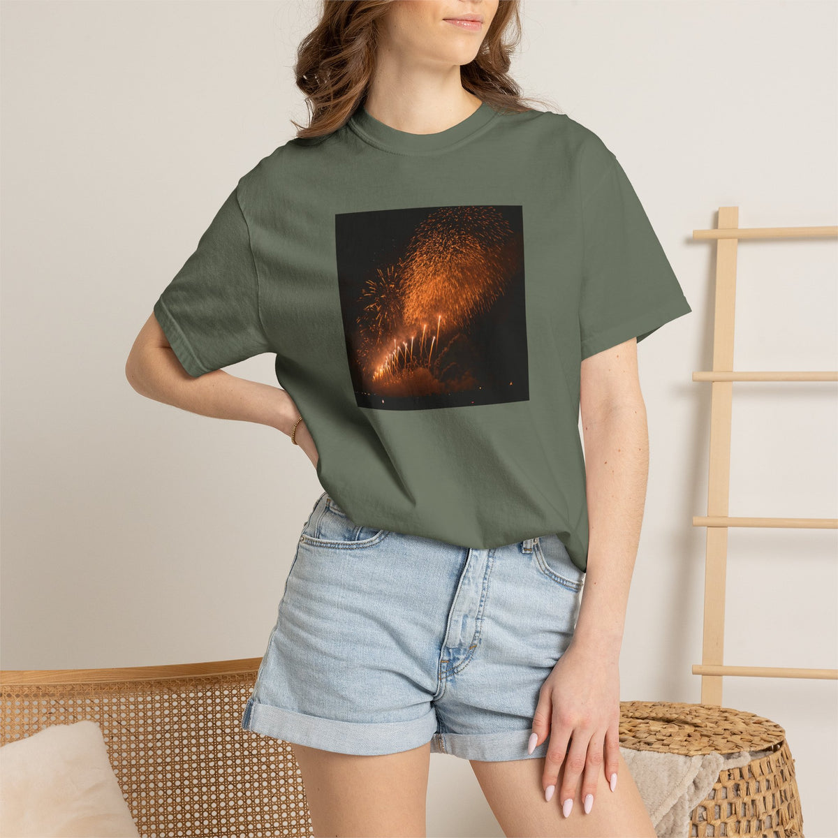 大曲の花火 （2026年版）｜秋田・夜空を彩る花火写真Tシャツ　｜Omagari Fireworks Photo T-Shirt