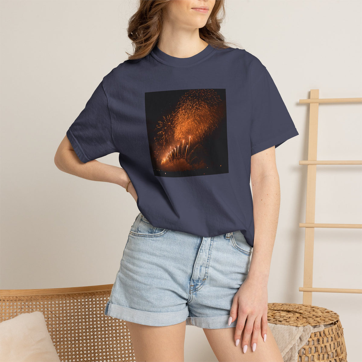 大曲の花火 （2026年版）｜秋田・夜空を彩る花火写真Tシャツ　｜Omagari Fireworks Photo T-Shirt