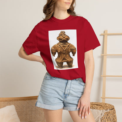 遮光器土偶 Tシャツ｜縄文文化デザイン｜ユニセックス コットンTシャツ