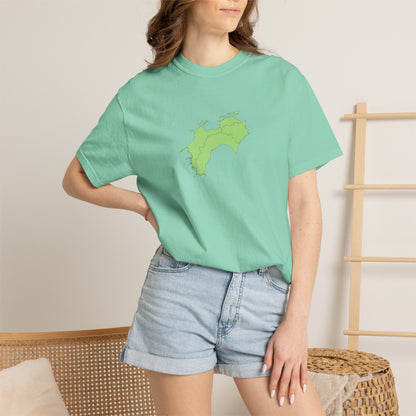Shikoku Map T-Shirt | Japan Island & Coastal Map Design | Unisex Cotton Tee