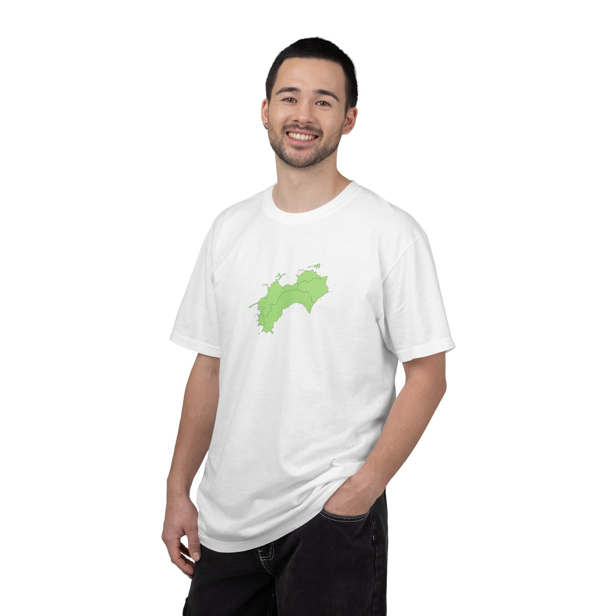 Shikoku Map T-Shirt | Japan Island & Coastal Map Design | Unisex Cotton Tee