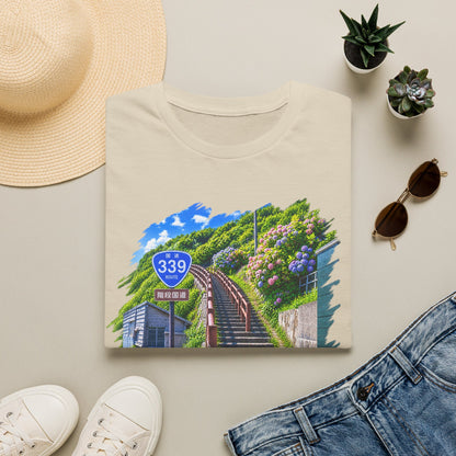 国道３３９号線　階段国道Tシャツ　 — 青森　道の駅４ヵ所ルートマップ