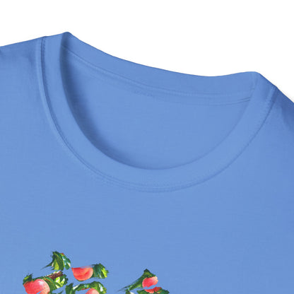 福島 桃 Tシャツ｜福島県・桃畑・毛筆漢字デザイン