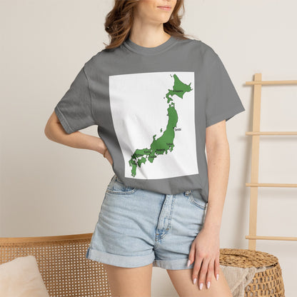 日本列島マップ Tシャツ｜主要都市入り｜Japan Map｜ユニセックス コットンTシャツ