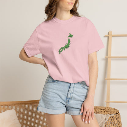 日本列島マップ Tシャツ｜主要都市入り｜Japan Map｜ユニセックス コットンTシャツ