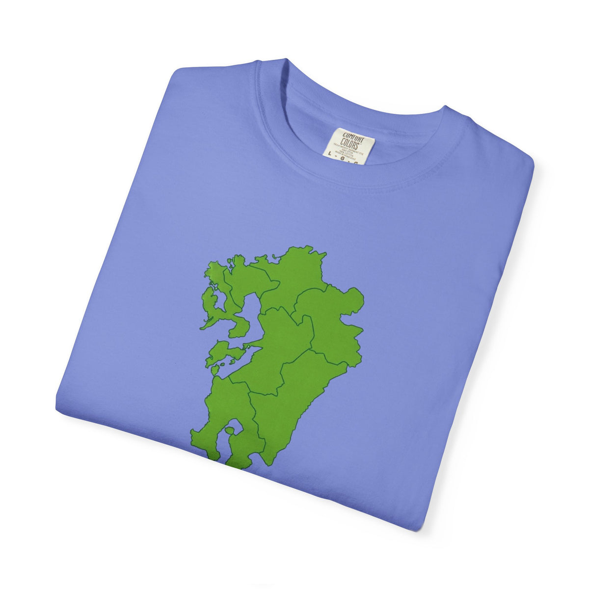 九州地方 地図デザイン Tシャツ｜ユニセックス コットンTシャツ