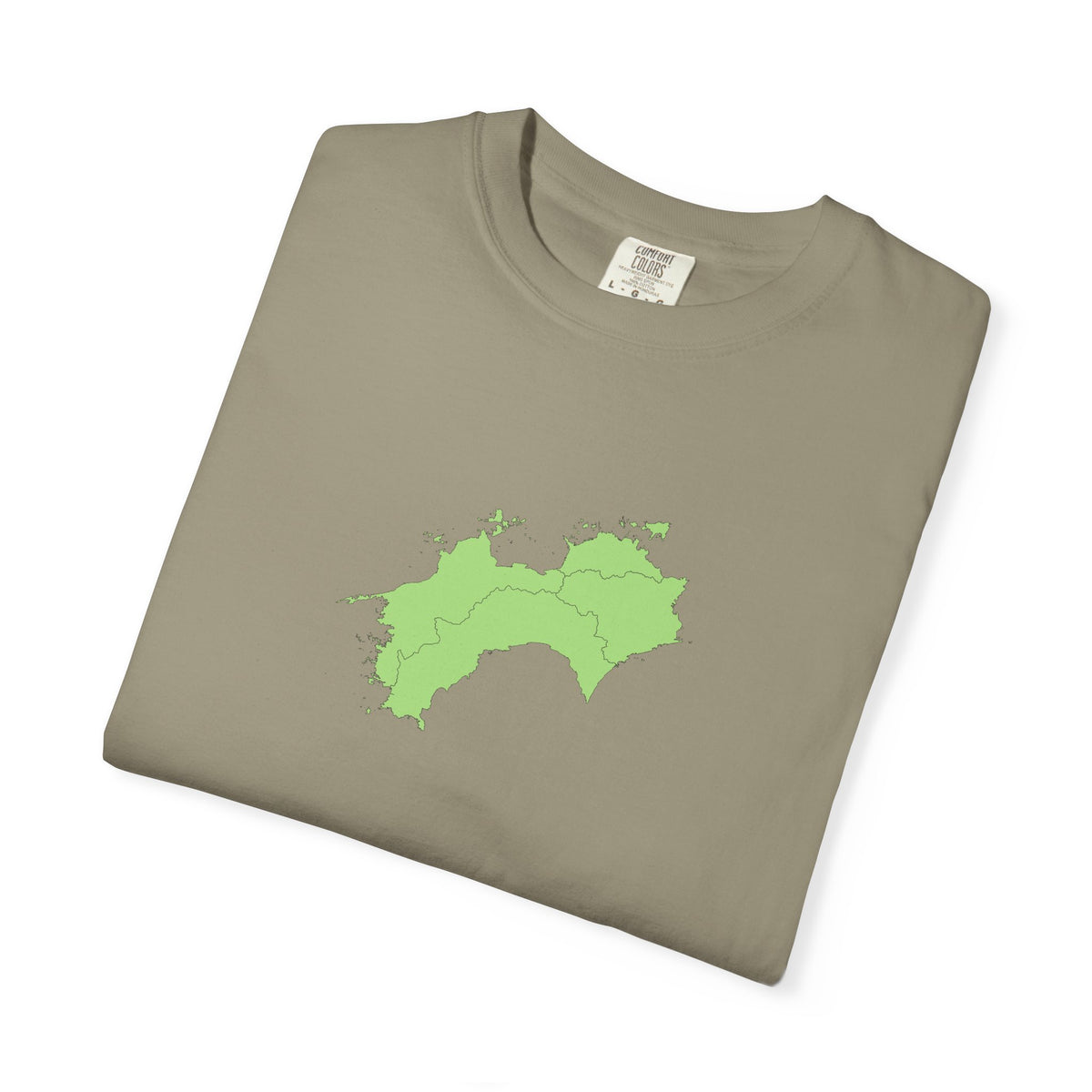 Shikoku Map T-Shirt | Japan Island & Coastal Map Design | Unisex Cotton Tee