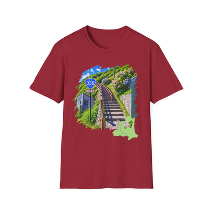 Route 339 Staircase National Highway T-Shirt | Cape Tappi Aomori
