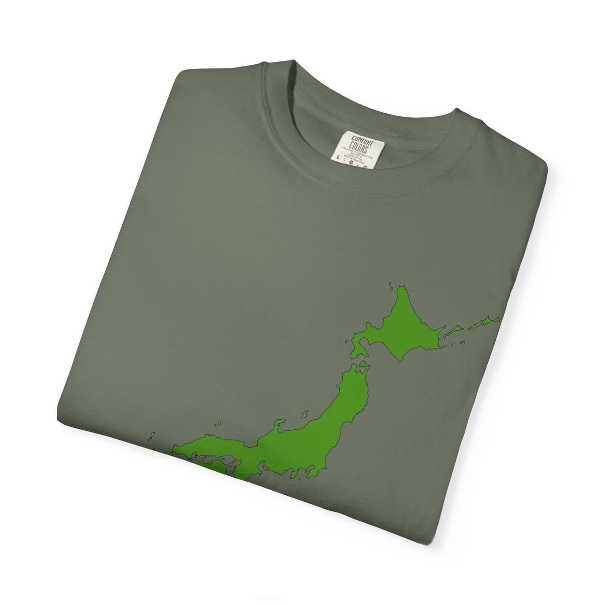 日本列島マップ Tシャツ｜精密地図デザイン｜Japan Map｜ユニセックス コットンTシャツ