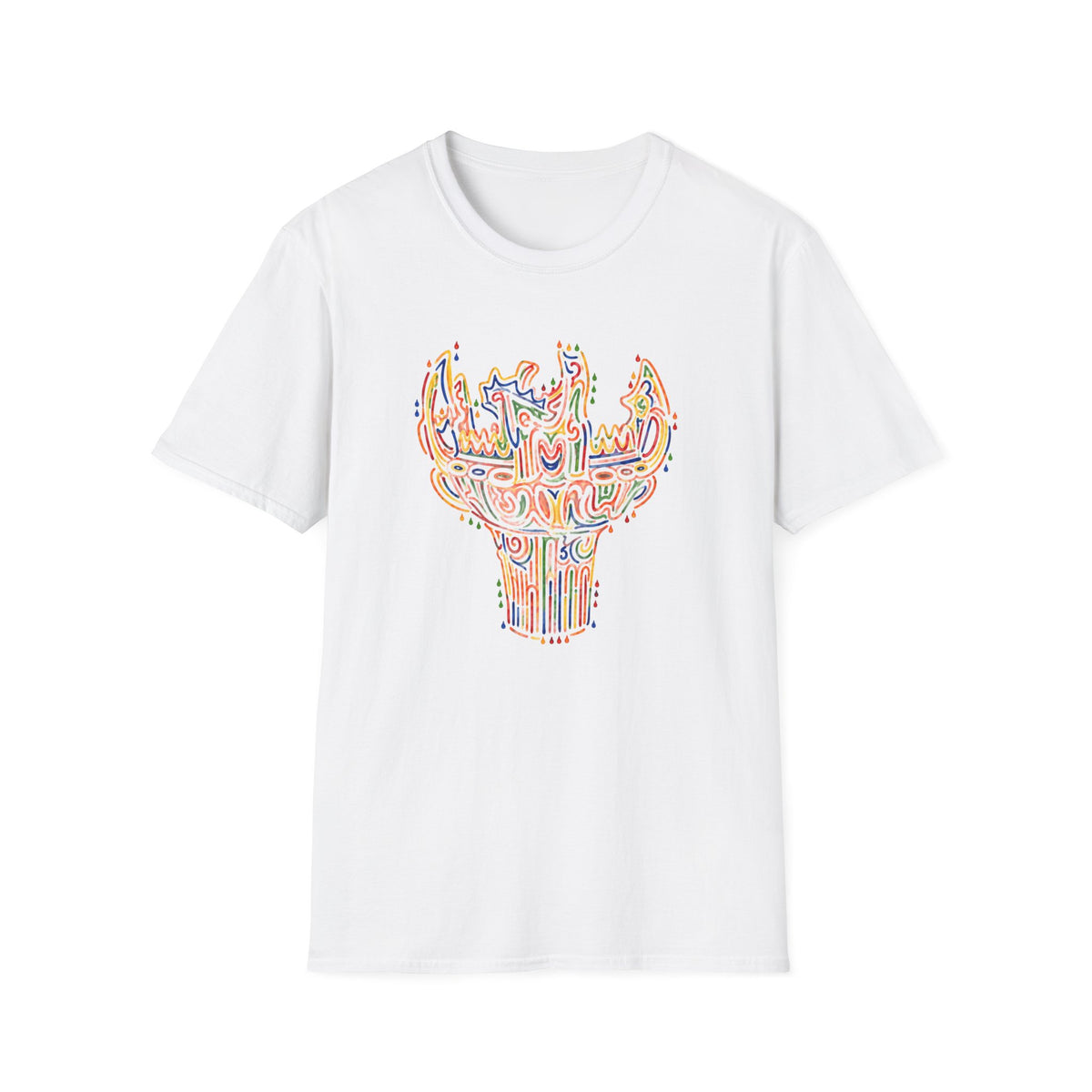 彩炎 JOMON｜カラフル火焔型土器 Tシャツ