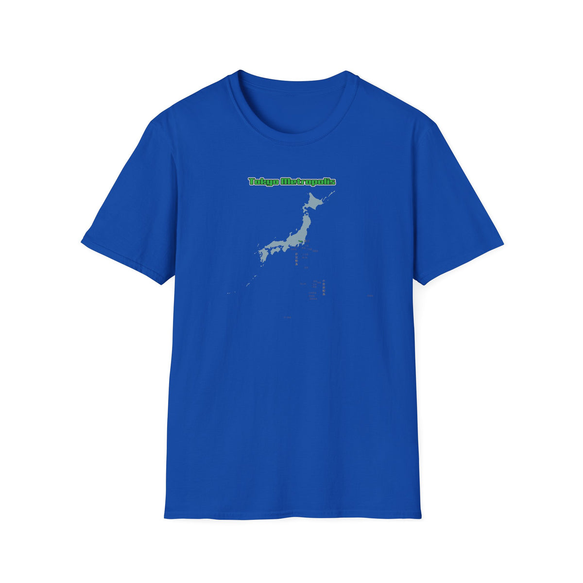 東京都 地図デザインTシャツ｜TOKYO METROPOLIS・伊豆諸島・小笠原諸島｜ユニセックス コットンTシャツ