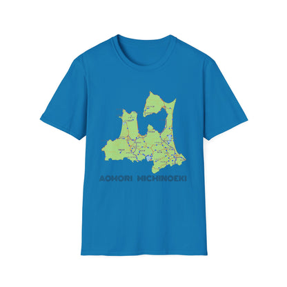 Aomori Michi-no-Eki Map T-Shirt | All 28 Roadside Stations
