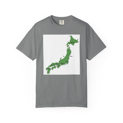 日本列島マップ Tシャツ｜主要都市入り｜Japan Map｜ユニセックス コットンTシャツ