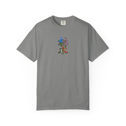 栃木 Tochigi Kanji Art T-Shirt | Mt. Nantai, Lake Chuzenji, Kegon Falls, Wisteria & Strawberry Design