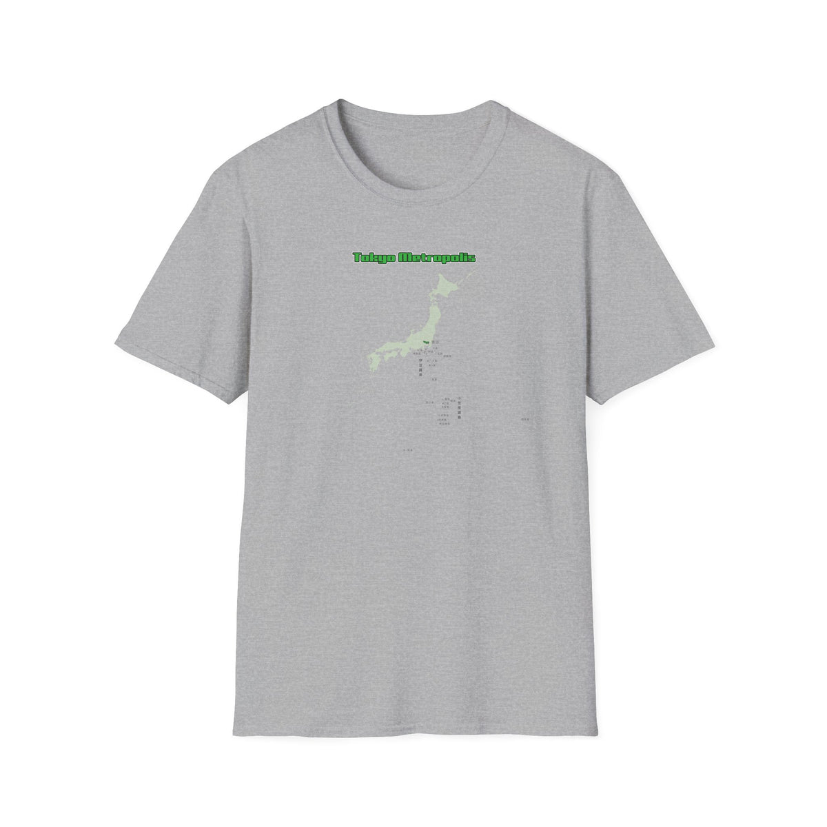 東京都 地図デザインTシャツ｜TOKYO METROPOLIS・伊豆諸島・小笠原諸島｜ユニセックス コットンTシャツ