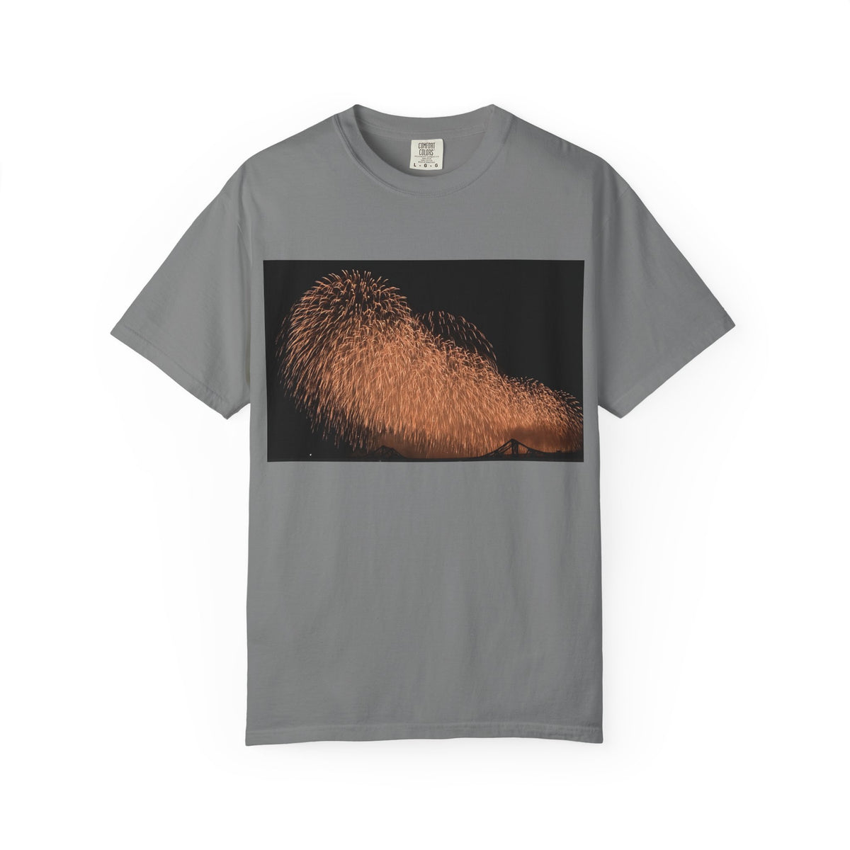 不死鳥のごとき大輪の華Tシャツ（2026年版） — 日本三大花火の街、2026年、長生橋、復興祈願の巨大花火