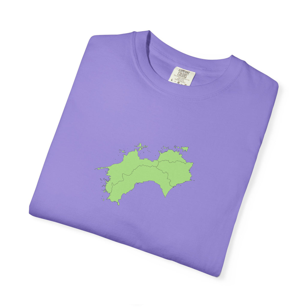 Shikoku Map T-Shirt | Japan Island & Coastal Map Design | Unisex Cotton Tee