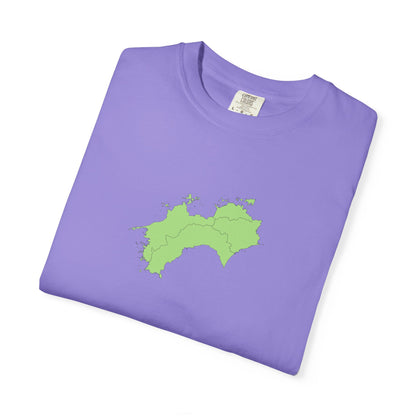 Shikoku Map T-Shirt | Japan Island & Coastal Map Design | Unisex Cotton Tee