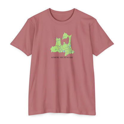 青森県道の駅マップTシャツ — 道の駅全28所