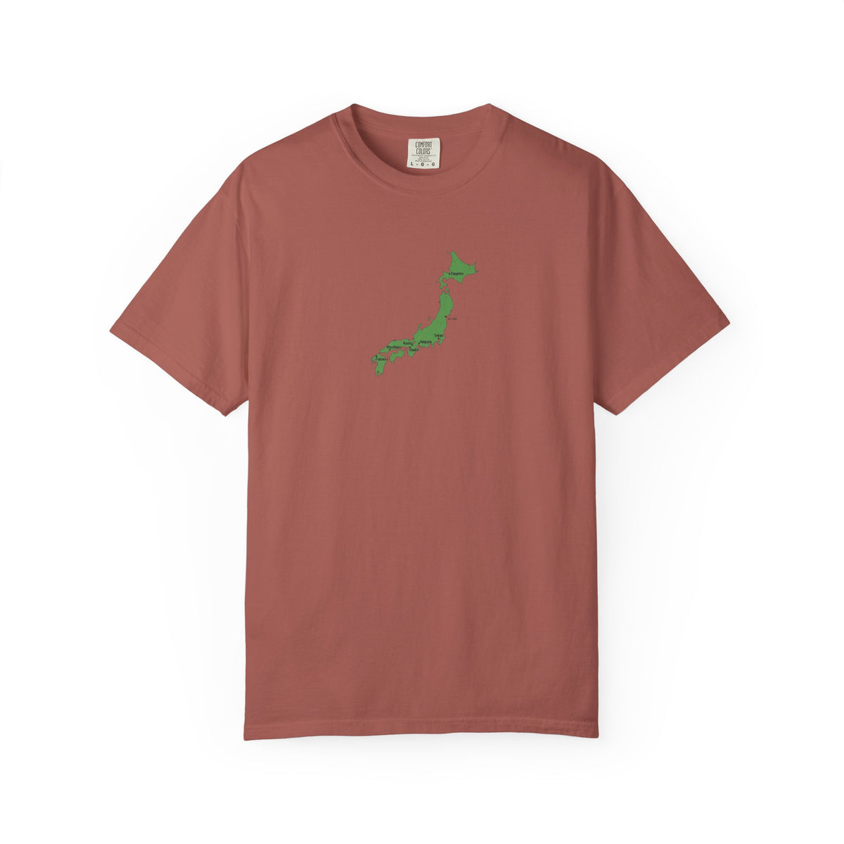 日本列島マップ Tシャツ｜主要都市入り｜Japan Map｜ユニセックス コットンTシャツ