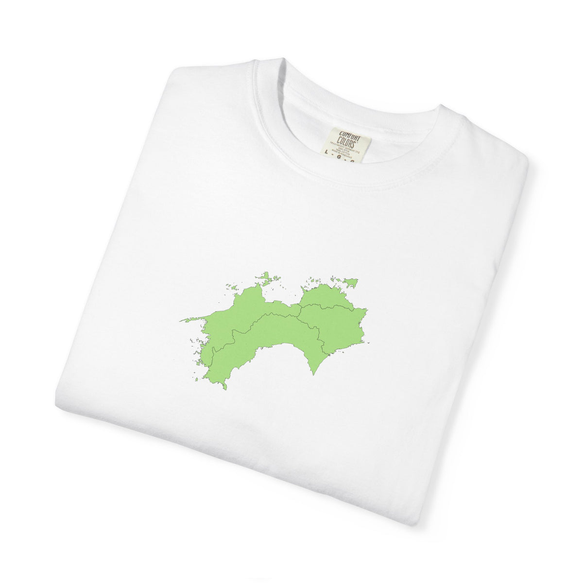 Shikoku Map T-Shirt | Japan Island & Coastal Map Design | Unisex Cotton Tee