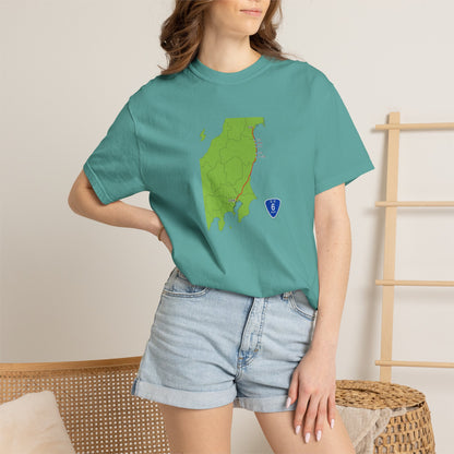 国道６号線 日本橋～仙台ルートマップ Tシャツ｜ユニセックス コットンTシャツ