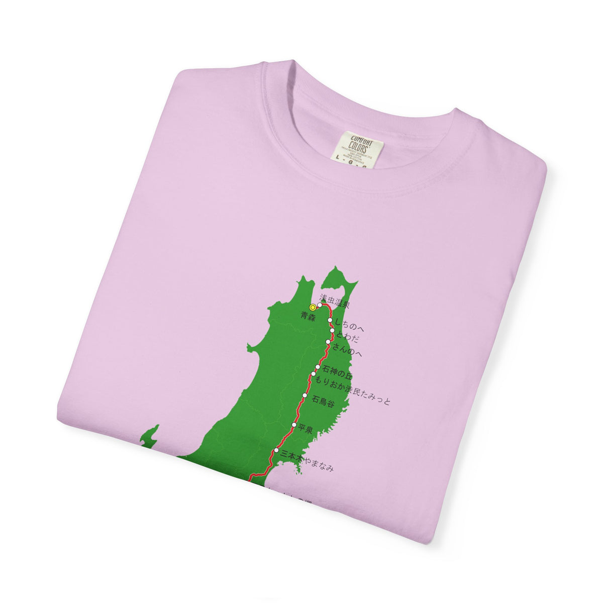 国道4号線 日本橋～青森ルートマップ Tシャツ｜ユニセックス コットンTシャツ