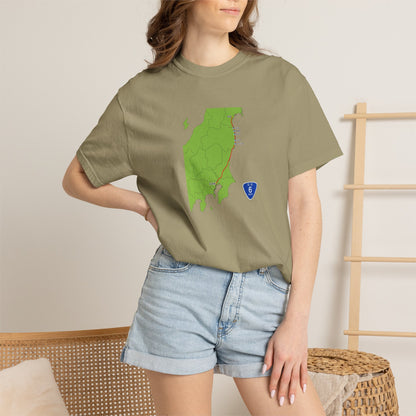 国道６号線 日本橋～仙台ルートマップ Tシャツ｜ユニセックス コットンTシャツ