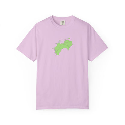 Shikoku Map T-Shirt | Japan Island & Coastal Map Design | Unisex Cotton Tee