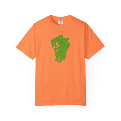 九州地方 地図デザイン Tシャツ｜ユニセックス コットンTシャツ