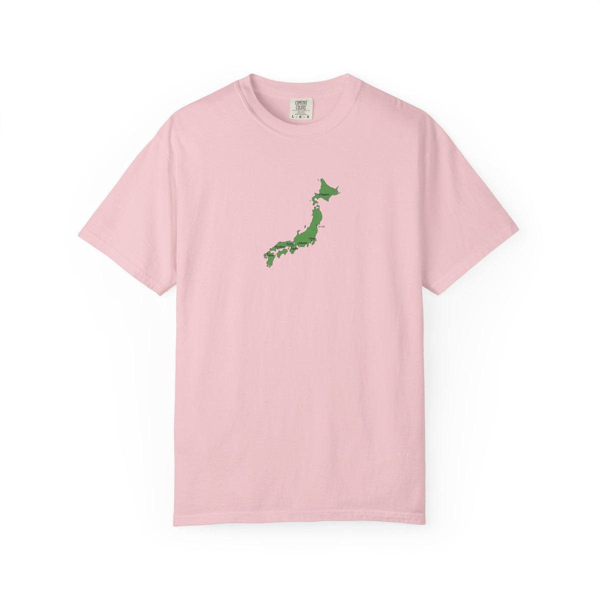 日本列島マップ Tシャツ｜主要都市入り｜Japan Map｜ユニセックス コットンTシャツ