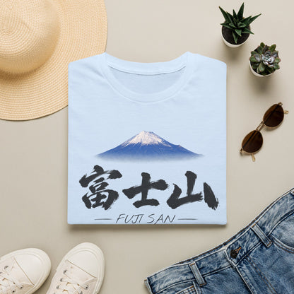 富士山 Mount Fuji T-Shirt | Japanese Calligraphy & Fuji San Photo Art Tee