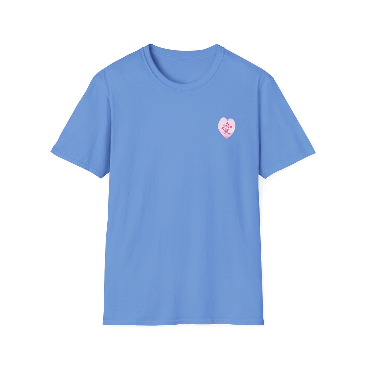 愛 Tシャツ｜桜の花びら × 毛筆漢字デザイン