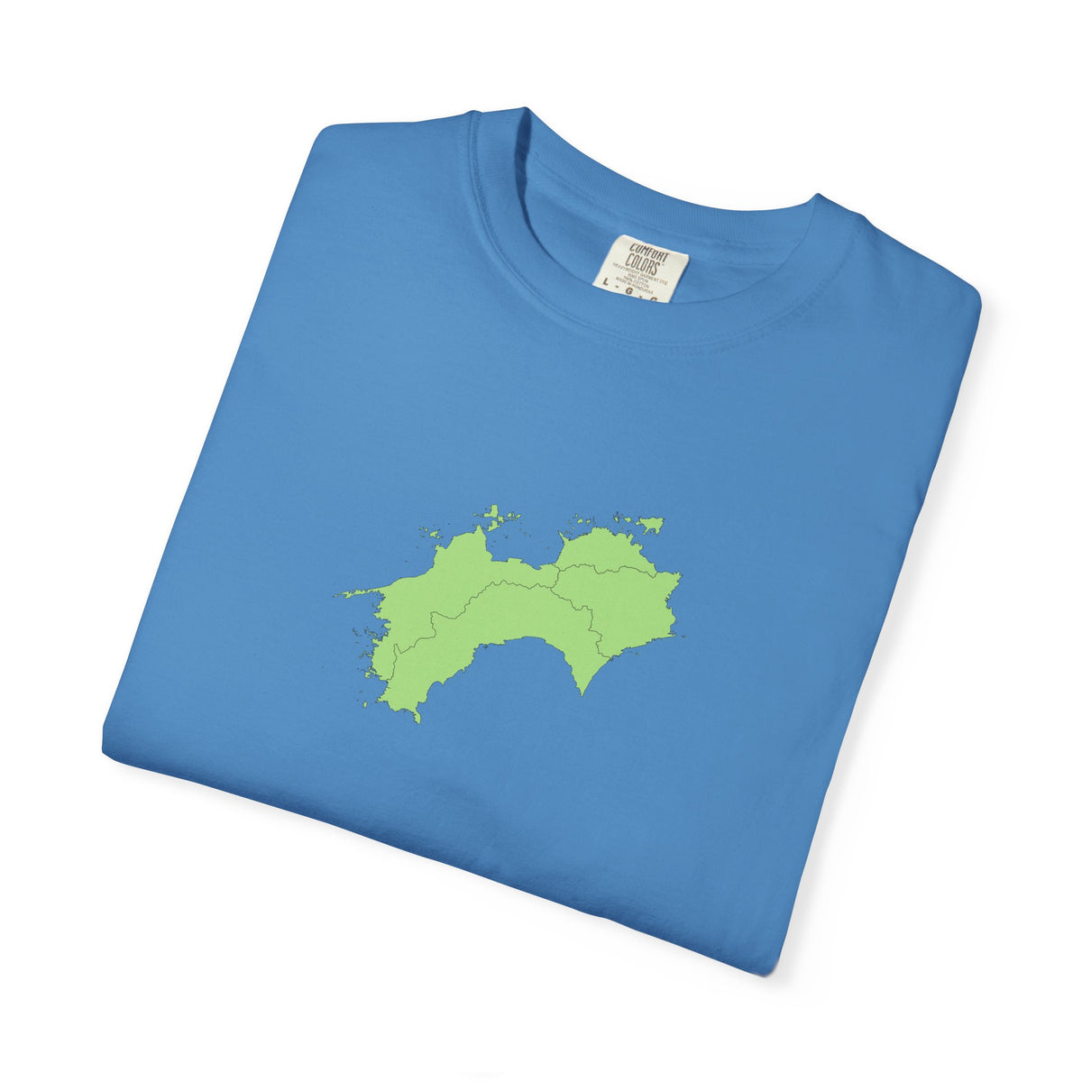 Shikoku Map T-Shirt | Japan Island & Coastal Map Design | Unisex Cotton Tee