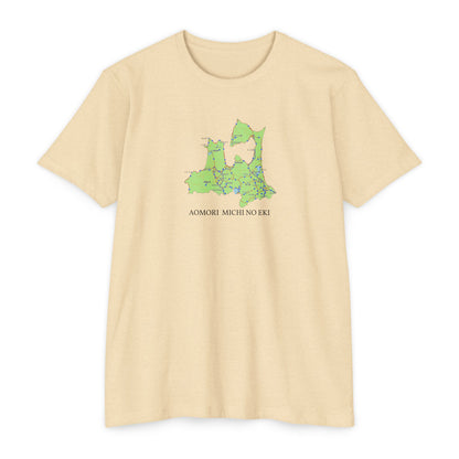 青森県道の駅マップTシャツ — 道の駅全28所