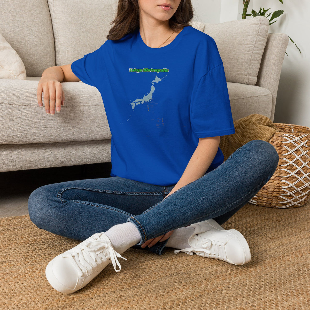 東京都 地図デザインTシャツ｜TOKYO METROPOLIS・伊豆諸島・小笠原諸島｜ユニセックス コットンTシャツ