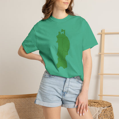 東北地方 地図デザイン Tシャツ｜ユニセックス コットンTシャツ