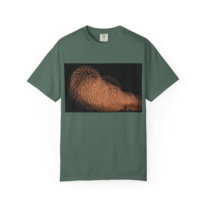 花火バーストTシャツ — 長岡　不死鳥　2026 夜空写真シャツ