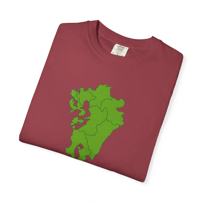 九州地方 地図デザイン Tシャツ｜ユニセックス コットンTシャツ