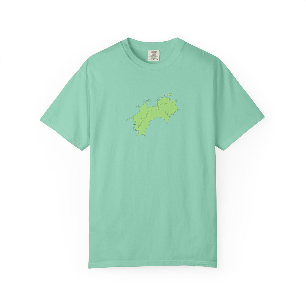 Shikoku Map T-Shirt | Japan Island & Coastal Map Design | Unisex Cotton Tee